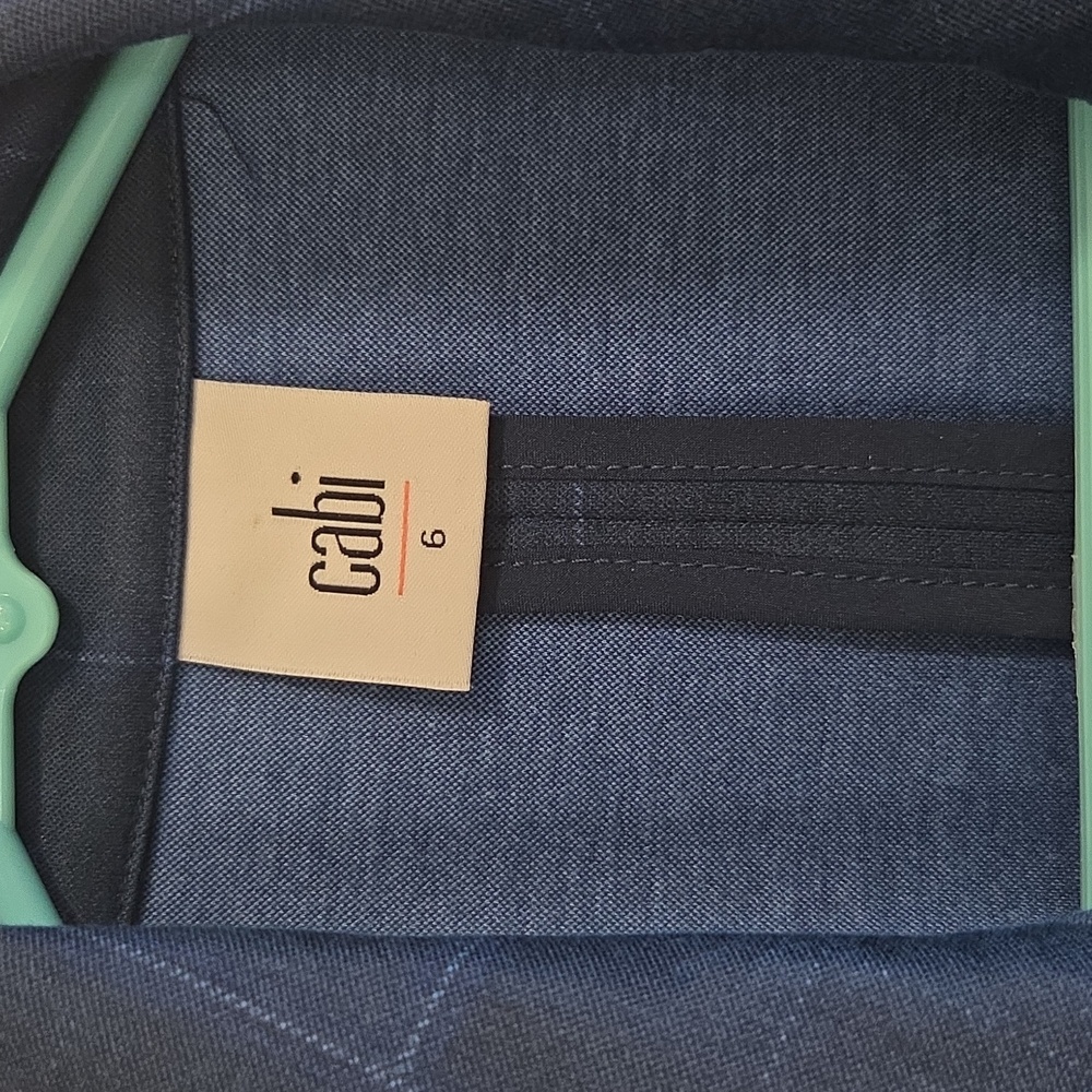 Cabi Sunset Kiss Windowpane Navy Single-Button Bl… - image 3